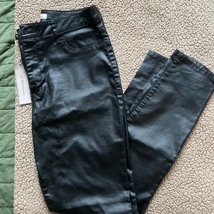 NWT Coated Black Pants